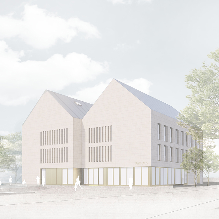 Rathaus und Polizeiposten