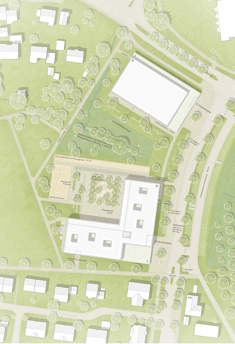 Grundschule Hessental mit Doppelsporthalle 